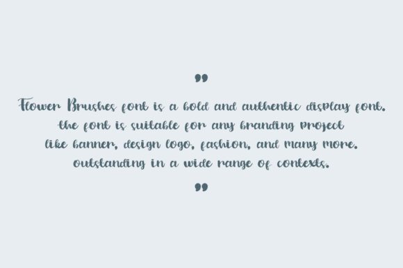 Flower Brushes Font - Preview 5