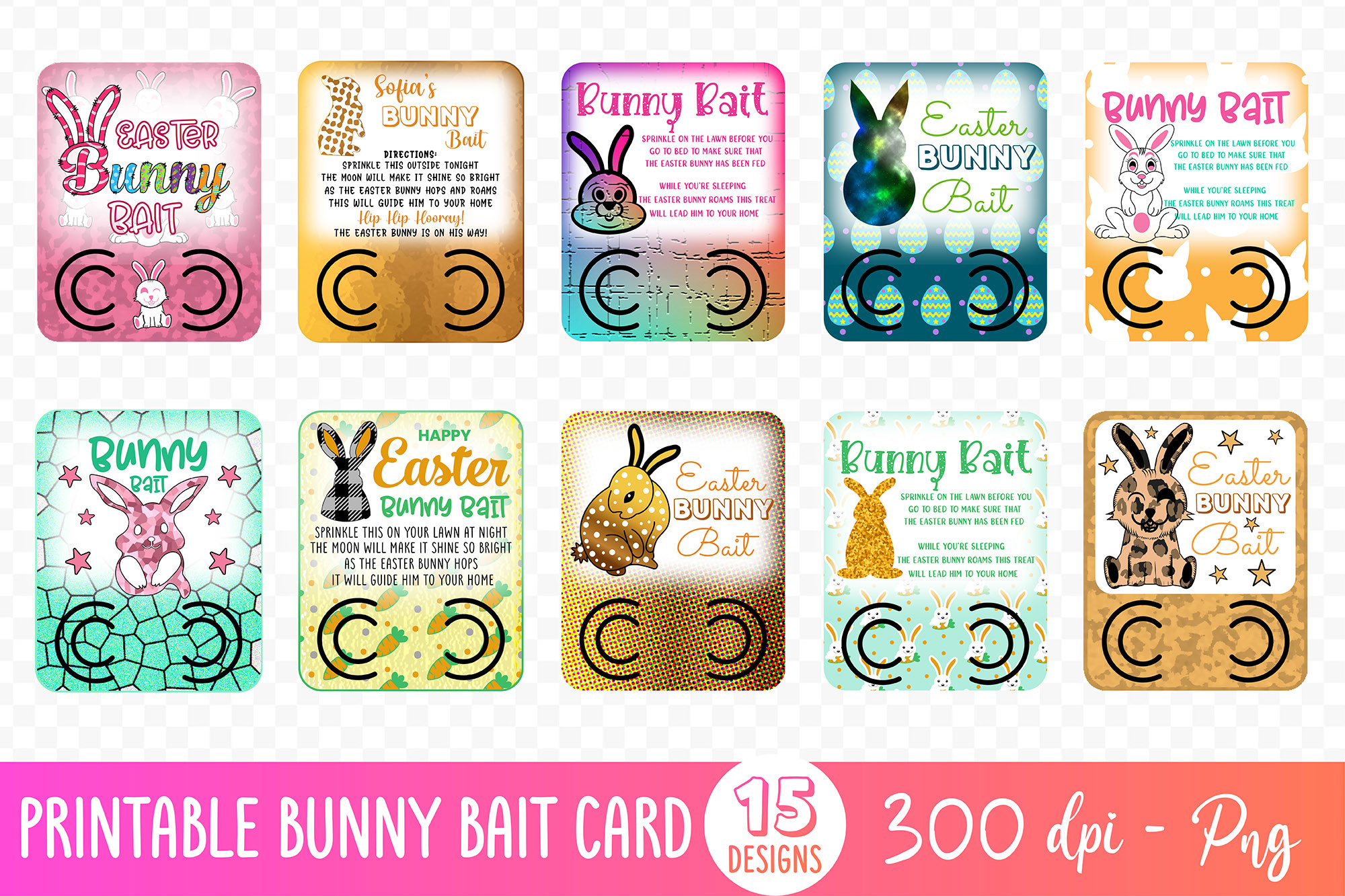 Printable Bunny Bait Card Bundle PNG Graphic by CraftlabSVG · Creative ...