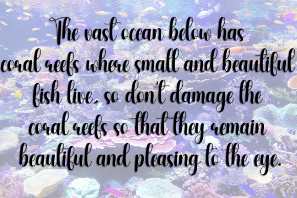 Coral Reefs Font PNG with transparent background - Preview 4