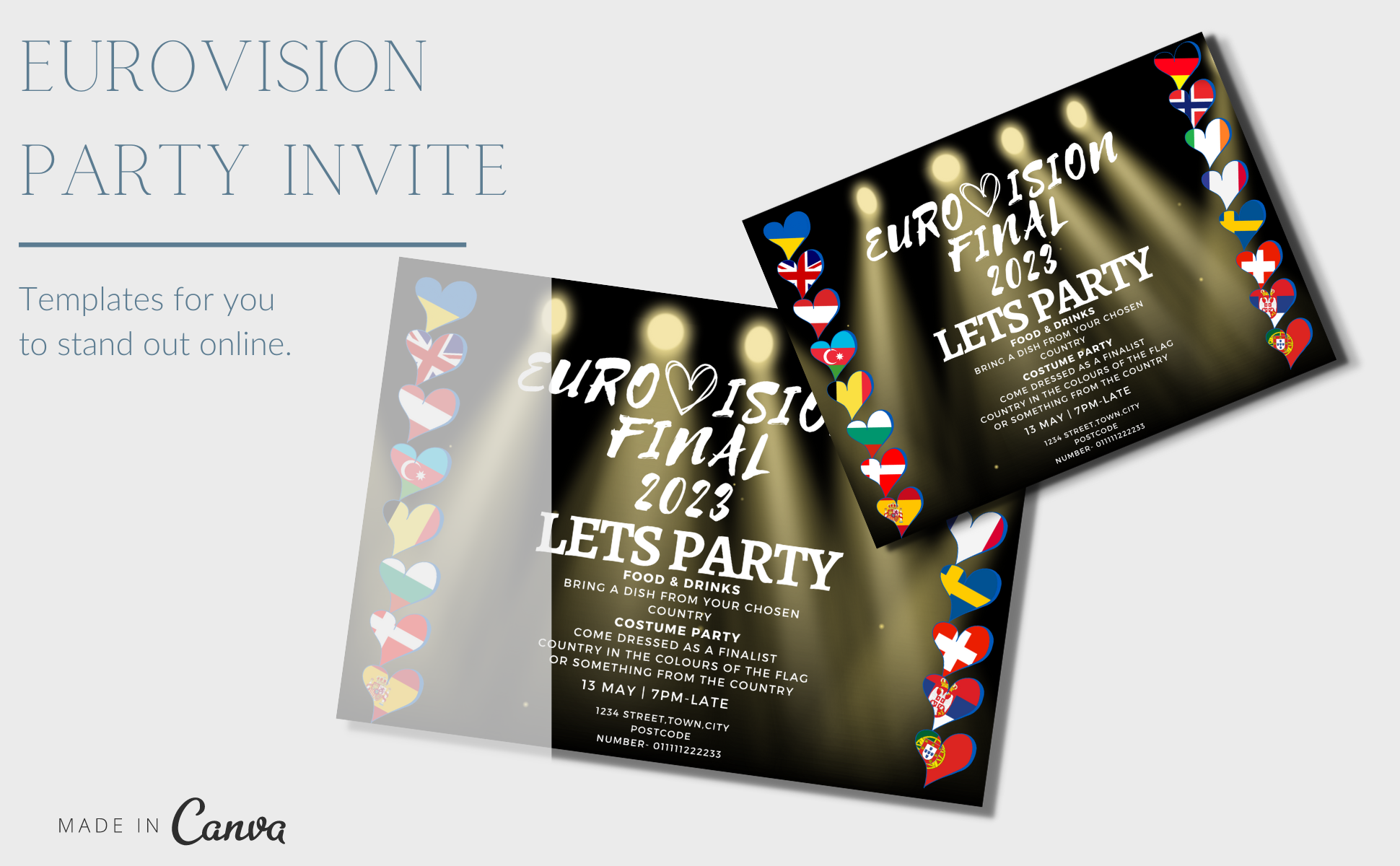 EuroVision Canva Final Party Invite