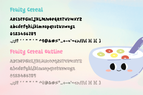 Fruity Cereal Font - Preview 1