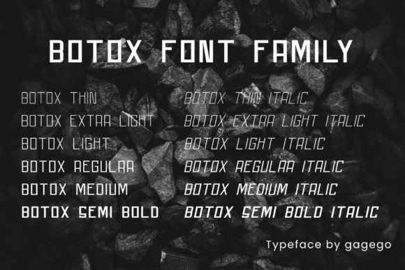 Botox Font - Preview 3