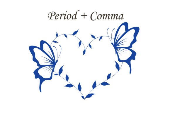 Butterfly Couple Monogram Font PNG with transparent background - Preview 4