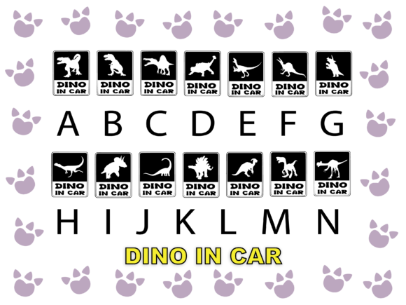 Dino in Car Font - Preview 1