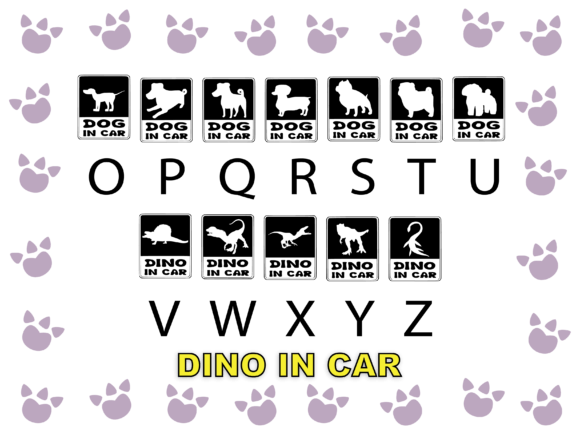 Dino in Car Font - Preview 2