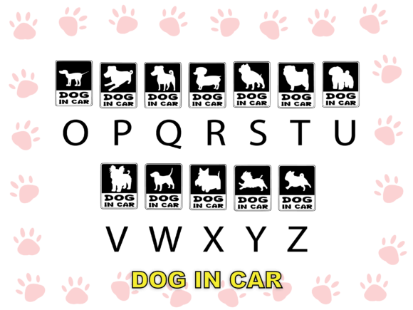 Dog in Car Font - Preview 2