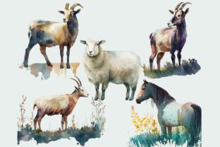 Farm Animals Png Clipart Bundle Graphic by SergeiArtDesign · Creative ...