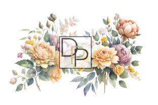 Golden Floral Clipart Graphic by Digital Paper Packs · Creative Fabrica
