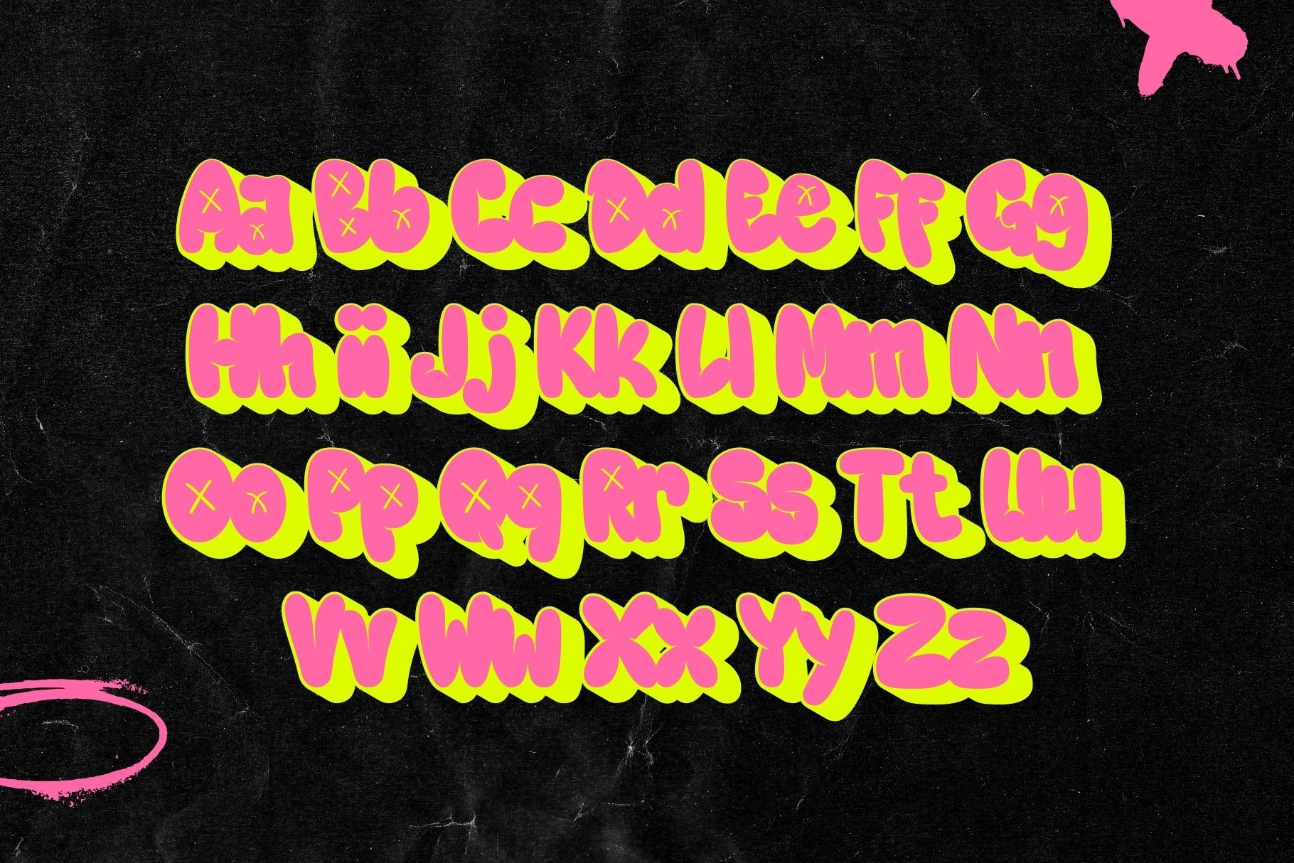 Graffiti Bubble Font - photo 2