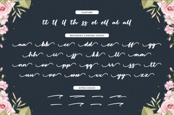 Millady Script Font PNG with transparent background - Preview 5