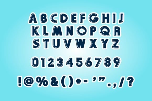 On Time Font PNG with transparent background - Preview 3