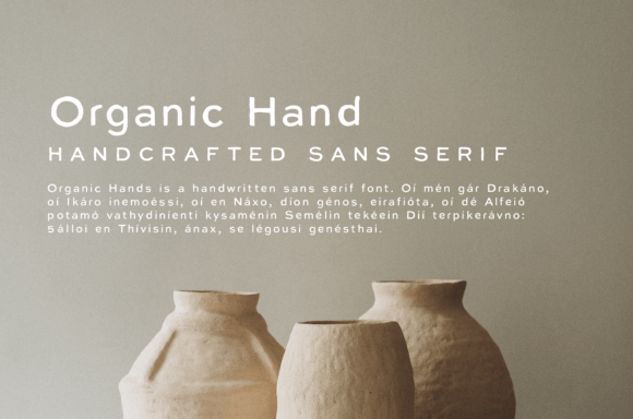 Organic Hand Font by Pretty Decadent · Creative Fabrica font preview