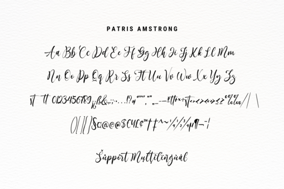 Patris Amstrong Font PNG with transparent background - Preview 5