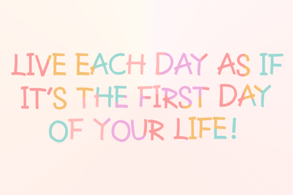 Rainbow Mama Font PNG with transparent background - Preview 2