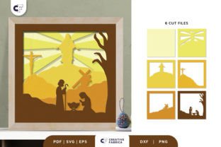 Resurrection Easter 3D Layered Paper Cut · Creative Fabrica