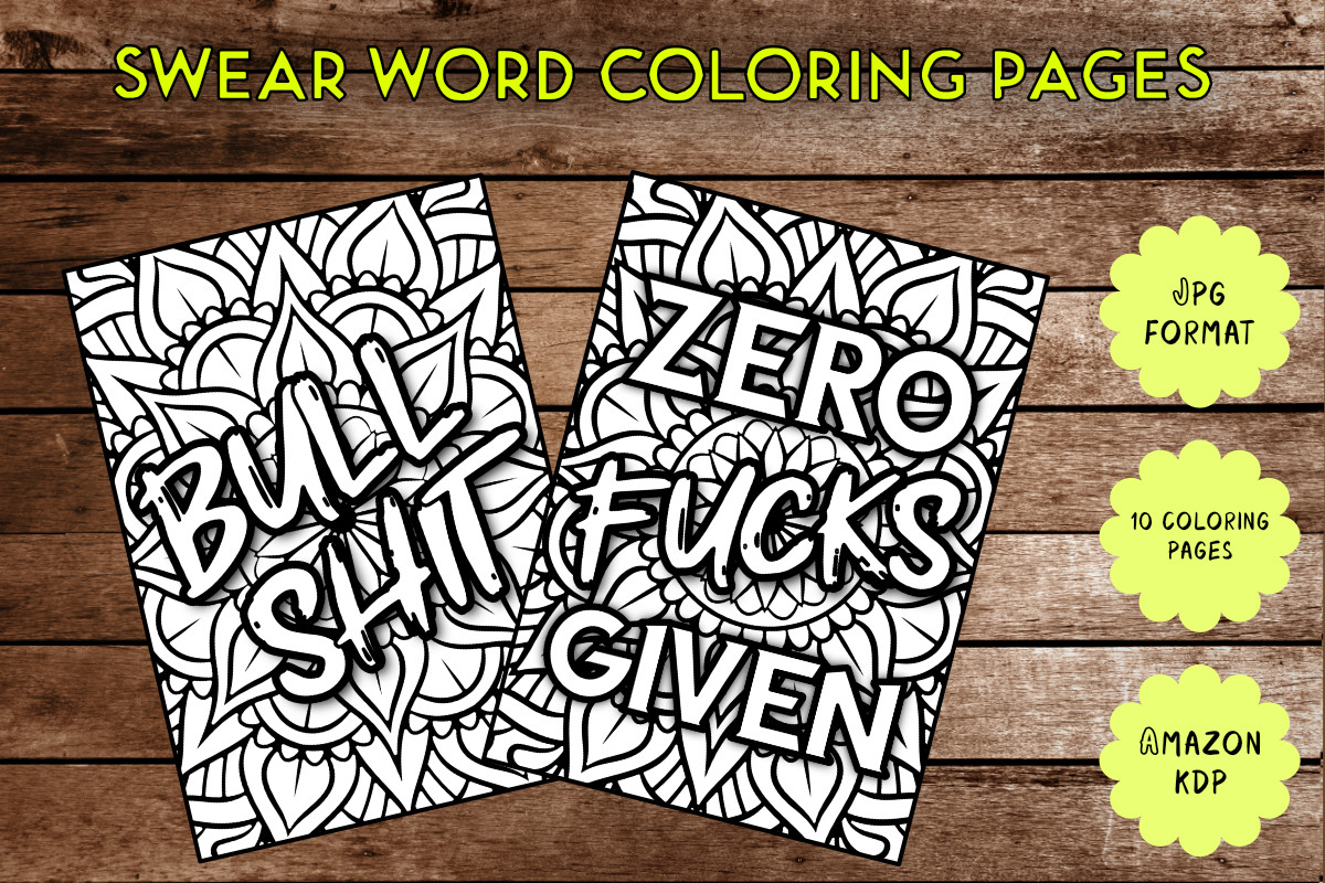 Swear Word Coloring Pages for ADULTS