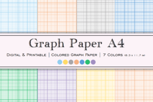 Colored Graph Paper A4 - Kdp Interiors Graphic by 10Printables 