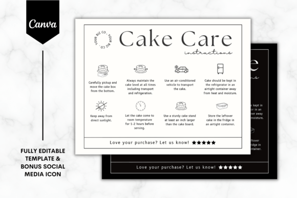 Custom Cake Care Canva Template 5
