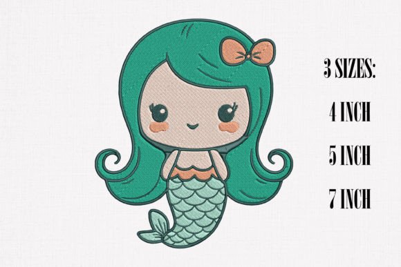 Cute Little Mermaid Girl