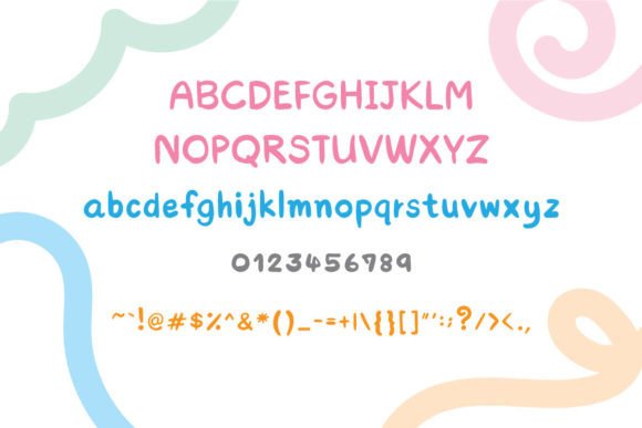 Cute and Strong Font PNG with transparent background - Preview 3