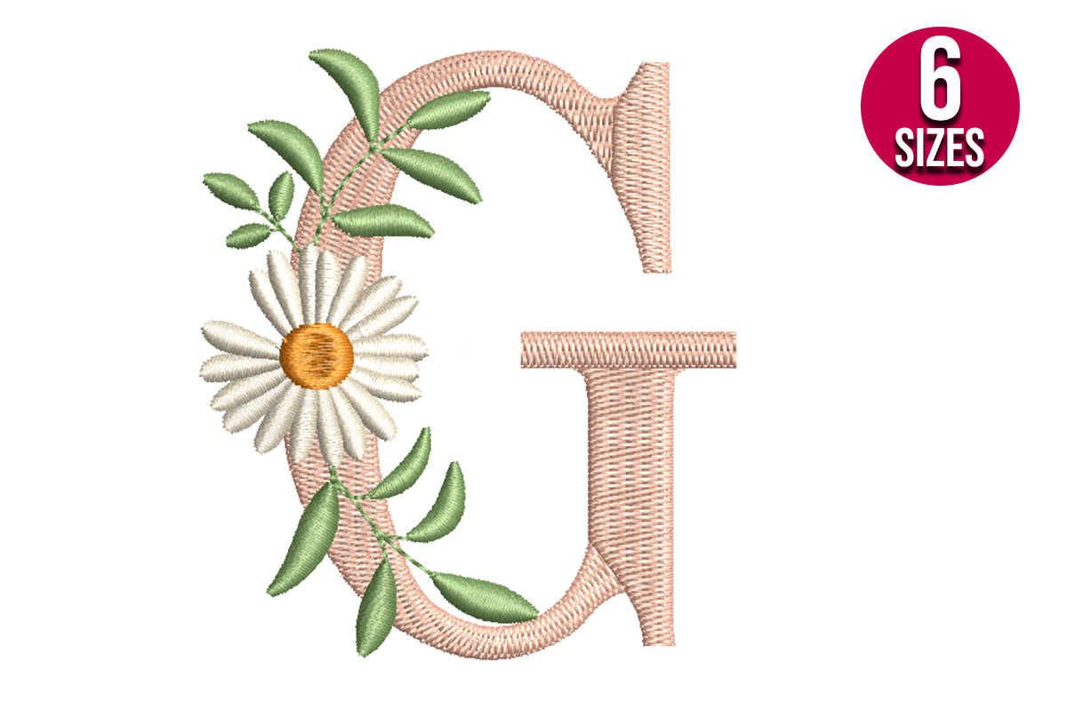 Floral Alphabet Letter G