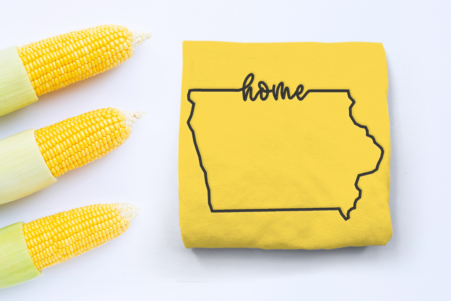 Iowa Home State Outline Embroidery