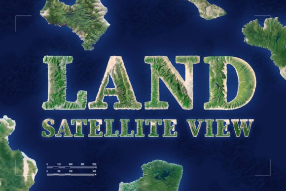 Island Map Font PNG with transparent background - Preview 2