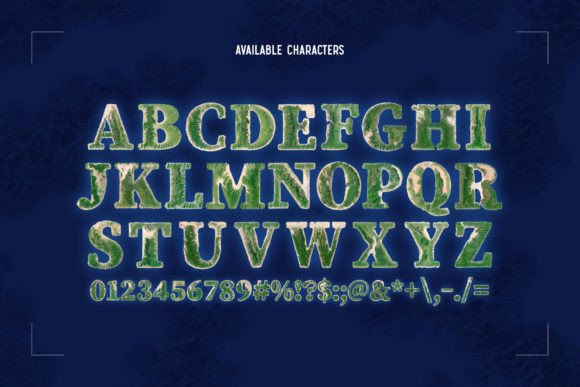 Island Map Font PNG with transparent background - Preview 3