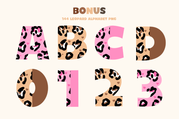 Mama Leopard Font PNG with transparent background - Preview 3