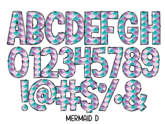 Mermaid a Font PNG with transparent background - Preview 1