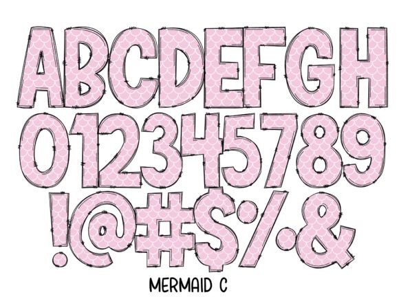 Mermaid a Font PNG with transparent background - Preview 4