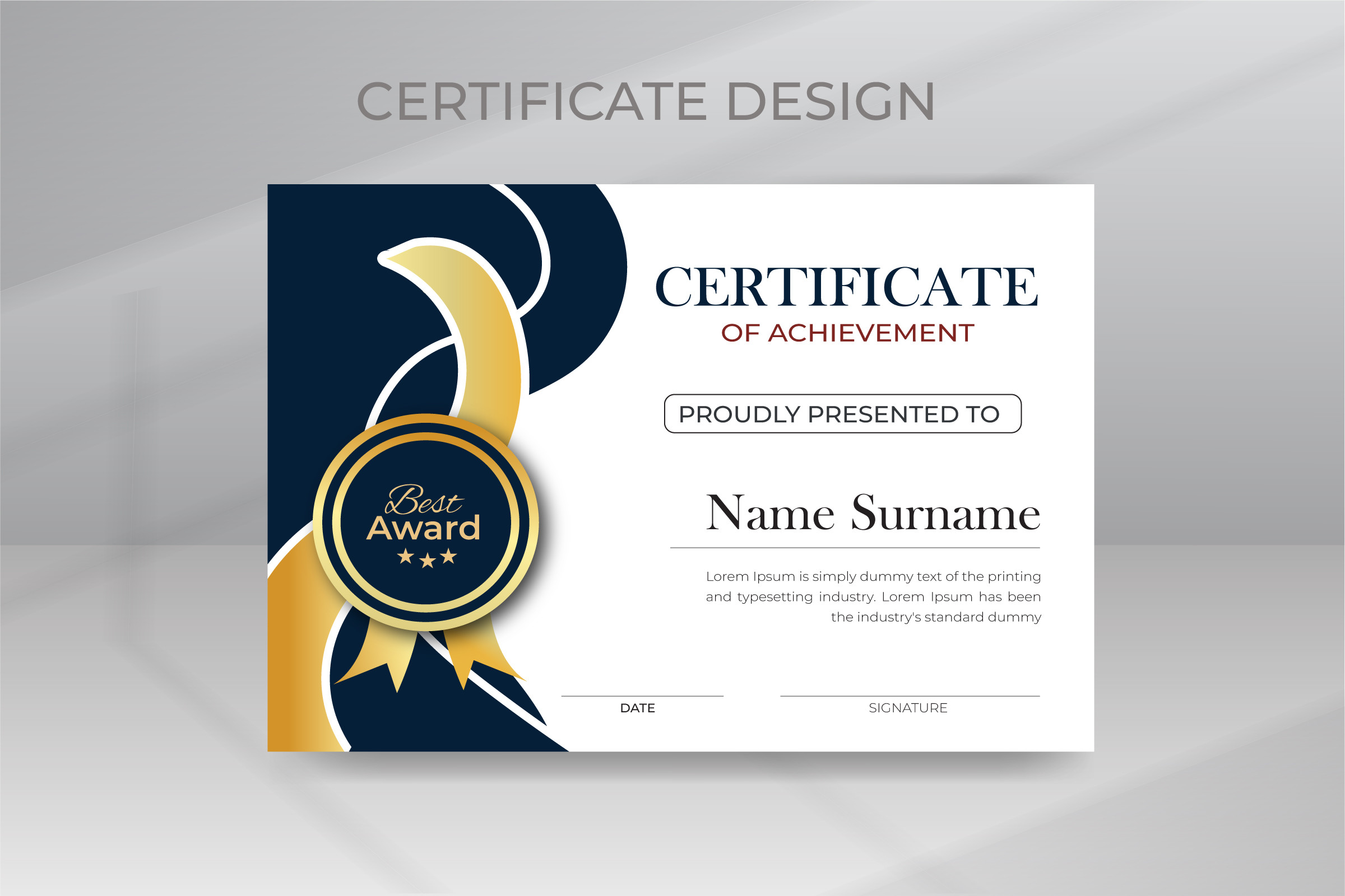 Modern Certificate Graphic by VMSIT · Creative Fabrica