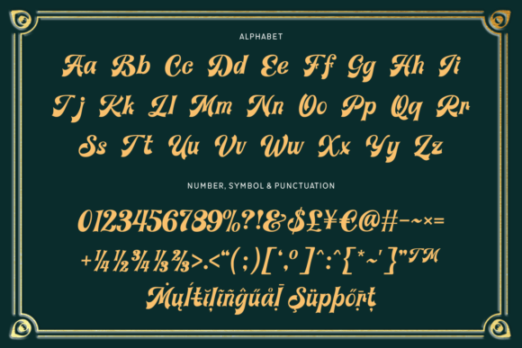 Morelly Night Font PNG with transparent background - Preview 4