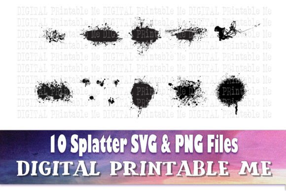 Paint Smear Splatter Spray Blood SVG PNG