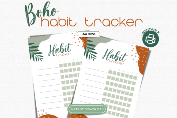 BOHO Weekly Habit Tracker Printable - Printable