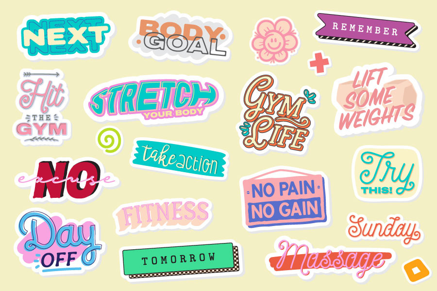 Gym Themed Digital Planner Stickers Set - photo 4