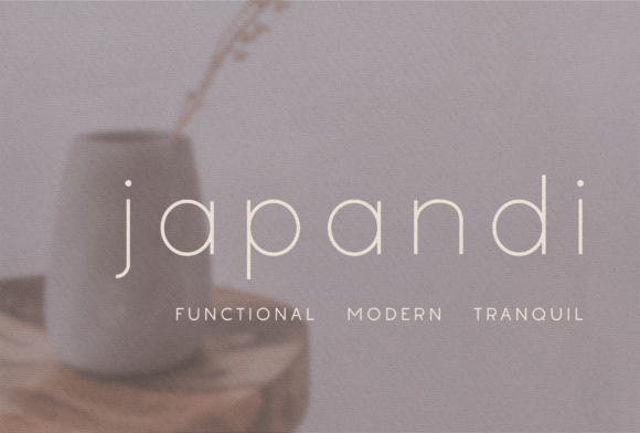Preview specimen of Japandi sans serif font