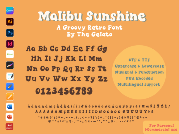 Malibu Sunshine Font PNG with transparent background - Preview 1