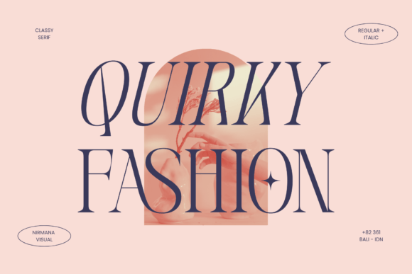 Quirky Fashion serif font preview