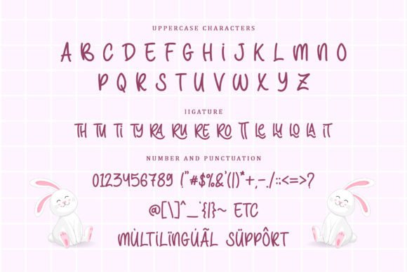 Rabit Style Font PNG with transparent background - Preview 5