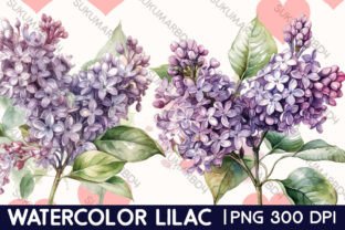 Watercolor Lilac Clipart Graphic by sukumarbd4 · Creative Fabrica