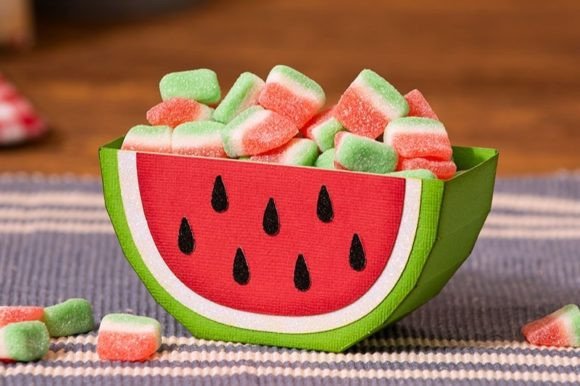 Watermelon Snack Bowl Summer 3D SVG Craft By Dreaming Tree