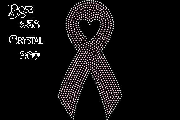 Awareness Ribbon Rhinestone Template