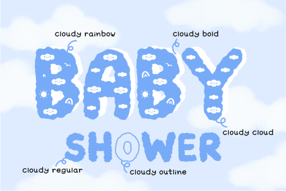 Cloudy Font - Preview 1