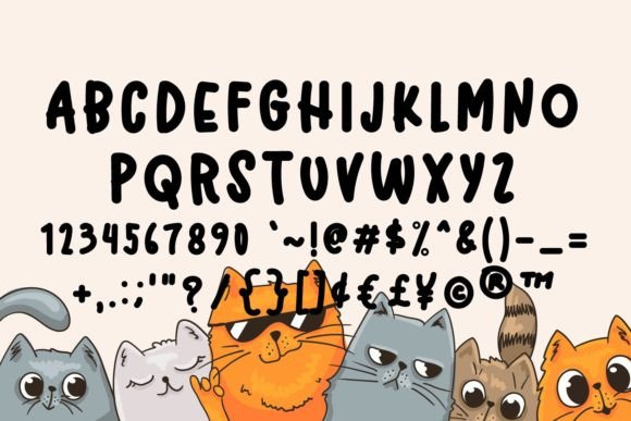 Cute Cats Font - Preview 2