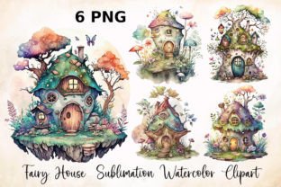 Fairy House Watercolor Clipart Graphic by Designartstore · Creative Fabrica