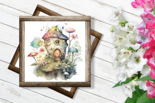 Fairy House Watercolor Clipart Graphic by Designartstore · Creative Fabrica