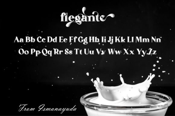 Flegante Font PNG with transparent background - Preview 3