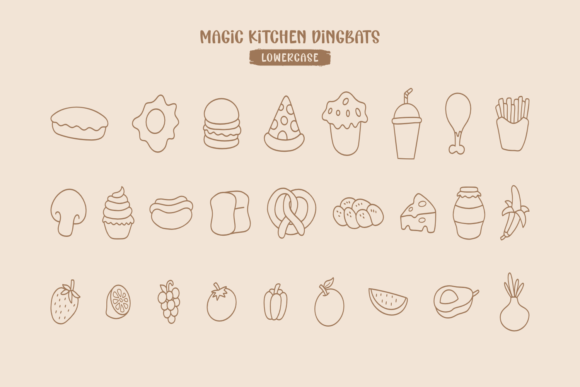 Magic Kitchen Font PNG with transparent background - Preview 6