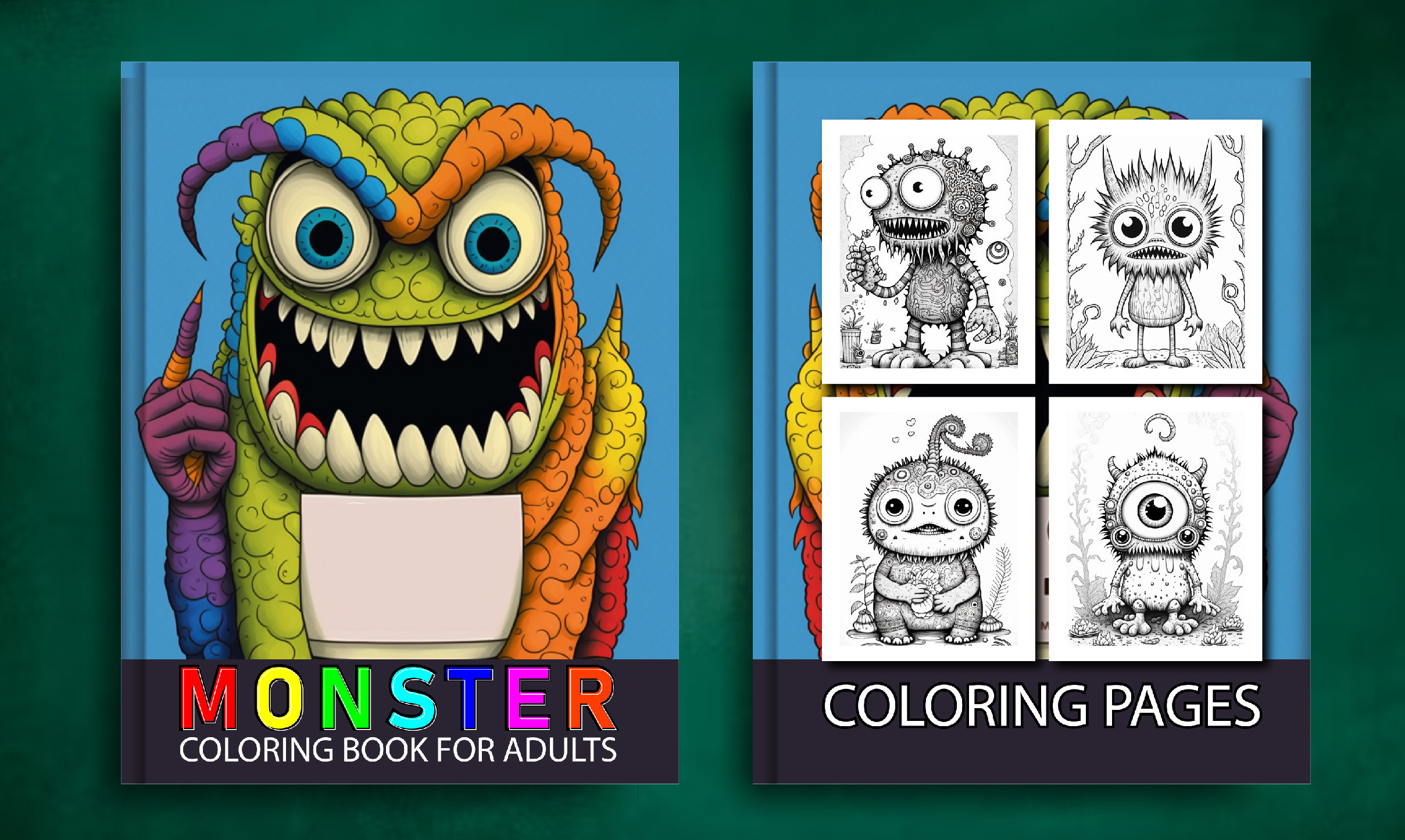 Monster Coloring Book for Adults Vol-2